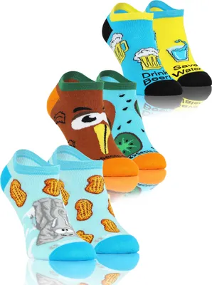 Produktbild von Sesto Senso Happy Socken Uni – Bunte Baumwoll-Sneakersocken als Geschenk, Größe 43-46, 3er-Pack