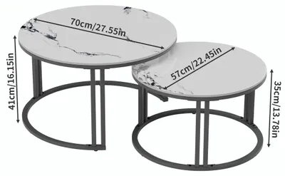 Obrázok produktu pre Sada konferenčných stolíkov – stolíky do obývačky – súprava stolíkov – príborníky – konferenčné stolíky – hliníková konštrukcia