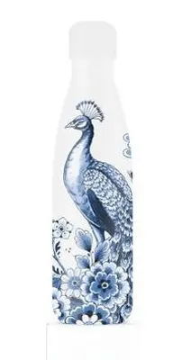 Produktbild von IZY Trinkflasche 500ml, Peacock, doppelwandig vakuumisoliert aus Edelstahl 18/8 mit 360° Vollfarb-Druck