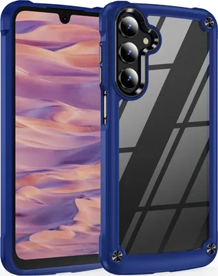 Produktbild von Hülle für Samsung Galaxy A16 5G/4G Hybrid Transparente PC Robust TPU Bumper Stoßfest Schutzhülle Blau