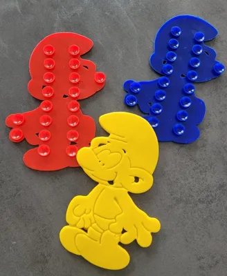 Produktbild von Dekoline Peggy Antirutschsticker 6er Set Die Schlümpfe – Rutschhemmende Badewannen- & Duschsticker für Kinder, bunt, PVC-frei, waschbar