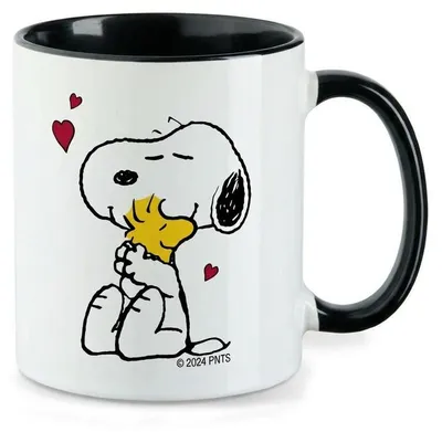 Produktbild von Peanuts Snoopy Woodstock Tasse - 330 ml, Farbe:Schwarz