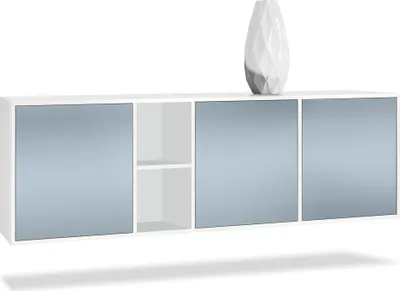Produktbild von Vladon Kommode Cuba,  Germany, Weiß matt/Denim matt - Modernes Sideboard für Ihr Wohnbereich - (BxHxT) 182x53x35 cm