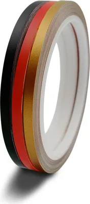 Produktbild von 3er Set 10m Zierstreifen 5mm für Auto Landesfarben Deutschland Schwarz Rot Gold