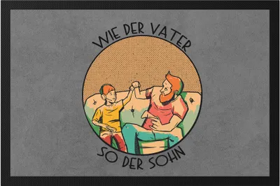 Produktbild von Wie Der Vater So Der Sohn Fußmatte  Gaming Konsole Controller Zocken Spielen Geschenkidee