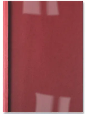 Produktbild von GBC LeatherGrain Thermo-Bindemappen 1,5mm, rot (100), A4, PVC, Rot, Transparent, Matt, 15 Blätter, 1,5 mm