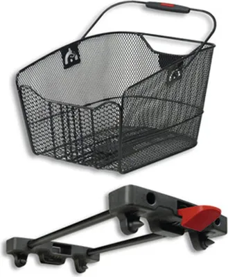 Immagine prodotto di KLICKfix 0319R Cestino ruota posteriore City-Max per Rackt 23x22,5x36 cm a maglia stretta, nero
