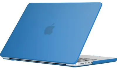 Produktbild von Mobigear Glänzende Schutzhülle für MacBook Pro 16 Zoll (2021-2026), Hartschalenhülle, MacBook Case - Dunkelblau - Modell A2485 / A2780 / A2991 / A3186 / A3428 / A3429