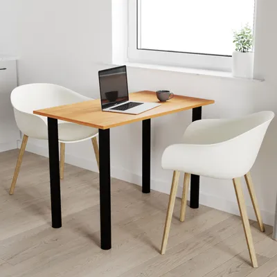 Produktbild von AKKE Erle Tisch mit schwarze beine LxBxH: 50x50x74 cm