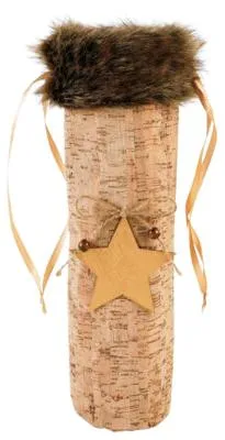 Productafbeelding van Kerstcadeautas met kurklook, bruin, 38 cm | 36 stuks