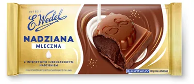 Zdjęcie produktu dla Wedel Czekolada mleczna Nadzienie Czekoladowe 100 g