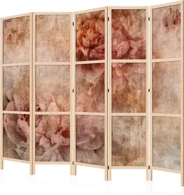 Produktbild von LUMASOUL Paravent einseitiger, Paravent Raumteiler Innen, Blumen Japanisch Motiv, 225x172 cm