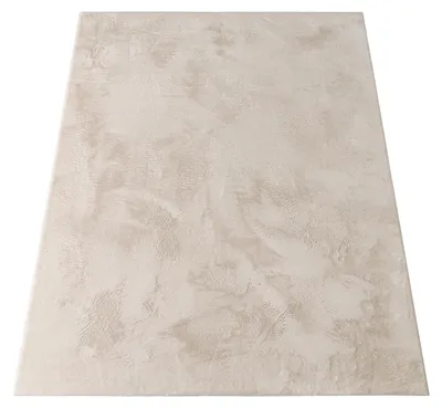 Produktbild von Teppich Wohnzimmer Kunstfell Shaggy Hochflor Waschbar In Waschmaschine Soft Uni Creme Grösse 200x280 cm