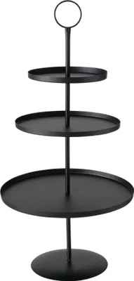 Produktbild von Boltze Home Etagere Samona Metall ø30x60cm mattschwarz