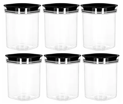 Zdjęcie produktu dla Deco4Home zestaw 6 pojemników "Hamburg" o pojemności 1,6 l
