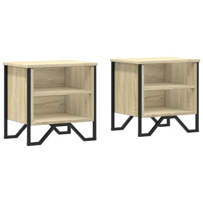 Produktbild von "2026 MODERNE"Nachttisch, 2er Set, Beistelltisch, - multifunktional& Moderne - Sonoma Eiche 40x30x40 cm Holzwerkstoff - Nachttische & -schränke CC1773335
