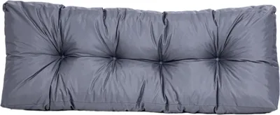 Produktbild von TexDeko Garden Rückenkissen 120x40x20/10cm gesteppt wasserabweisend UV-beständig, Grau