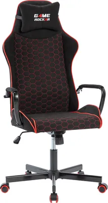 Produktbild von Gaming-Stuhl - Schwarz - Rot - Mikrofaser - Kunstleder - höhenverstellbar