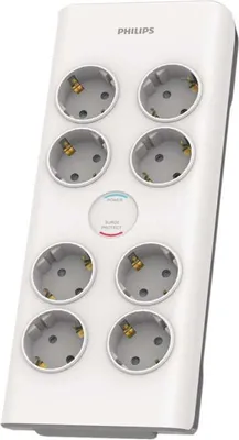 Produktbild von PHILIPS Steckdosenleiste, 8x AC, 900J Überspannungsschutz, 3680W, 16A