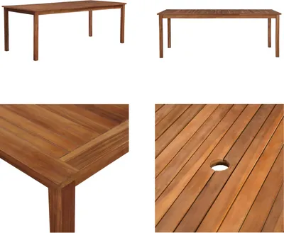 Immagine prodotto di vidaXL Tavolo da giardino 200x100x74 cm in legno massiccio di acacia - Tavolo da pranzo - Tavoli da pranzo - Tavolo da pranzo da giardino - Tavoli da pranzo da giardino