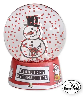 Produktbild von Sheepworld - 49545 - Schüttelkugel, Traumkugel, Schneekugel, Schneemann, Glas, Fröhliche Weihnachten