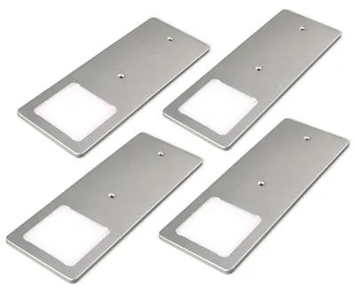 Produktbild von kalb | LED Unterbauleuchten silber 5W- sehr flache Küchenleuchte 4er Set warmweiß