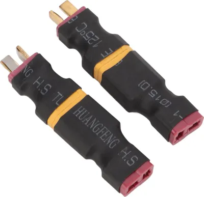 Imagen del producto de 4 conectores para batería RC, tipo XT60, con terminales macho y hembra a terminal hembra en T, de alta resistencia y fabricados en plástico, para uso general en coches, aviones y modelos a control remoto