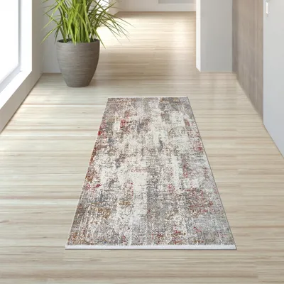 Image de Tapis classique pour salon, motif abstrait multicolore, dimensions : 80 x 300 cm