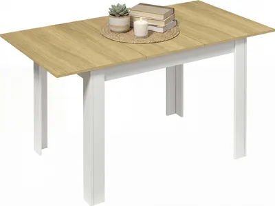 Immagine prodotto di VCM tavolo da pranzo allungabile, tavolo da cucina in legno 120-160 cm, tavolo da pranzo compatto per cucina e zona pranzo, tavolo Pesoli