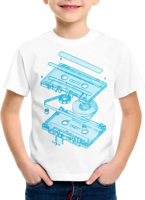 Produktbild von style3 DJ Tape Kinder T-Shirt kassette 3D turntable retro