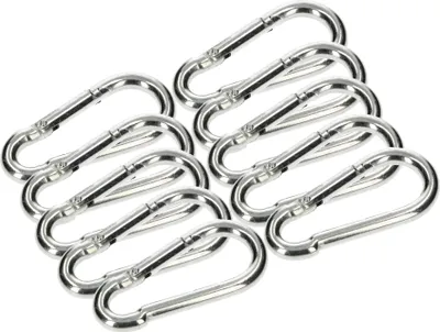 Produktbild von KOTARBAU® 10er Set Feuerwehr Karabinerhaken für Seile 90x9mm Feuerwehrkarabiner Robust für Ketten