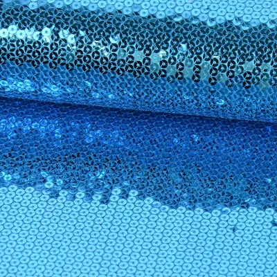 Produktbild von Stoff Meterware Pailletten türkis 1,3m