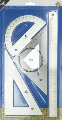Image de kit de règles métalliques kangaro en acier inoxydable 4 pièces