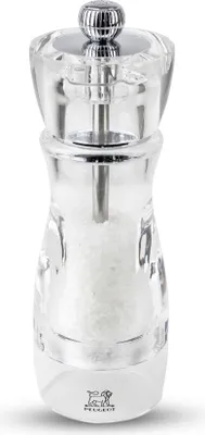 Produktbild von PEUGEOT Salzmühle VITTEL 16cm Acryl Transparent Stahlmahlwerk Gewürzmühle