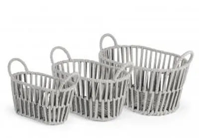 Immagine prodotto di H&H Set 3 Cestini Ovali Cm30/35/40