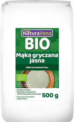 MĄKA GRYCZANA JASNA BIO 500 g - NATURAVENA