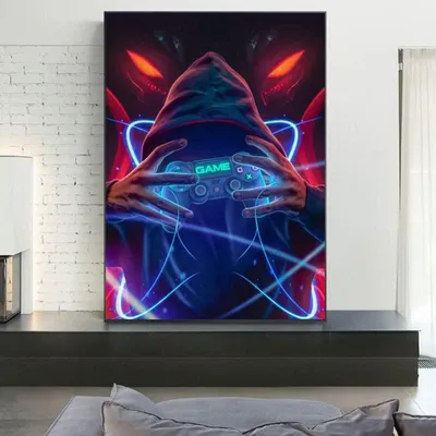 Gamer Poster 30x40 cm – Gaming Wanddeko, Schlafzimmer