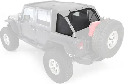 Zdjęcie produktu dla Góra bikini z siateczką z tyłu Smittybilt Jeep Wrangler JK 4 drzwiowy 07-18