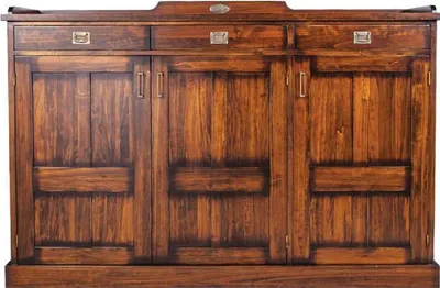 Obrázek produktu pro Casa Padrino příborník ve vintage stylu se 3 dvířky a 3 zásuvkami hnědý 177,5 x 46 x v. 119,5 cm - Skříň z masivu - Nábytek ve vintage stylu - nábytek - Nábytek z masivu