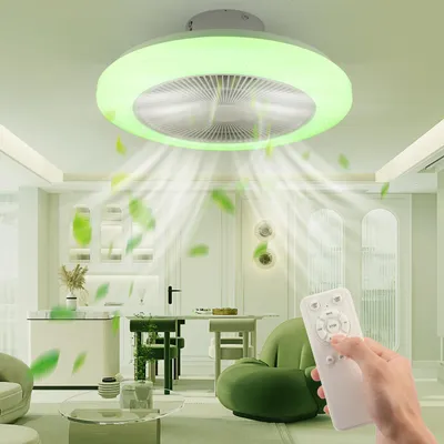 Produktbild von 50W Leiser Deckenventilator mit Beleuchtung, Sternenhimmel LED Deckenleuchte mit Bluetooth Lautsprecher, Dimmbar with APP für Wohnzimmer Schlafzimmer
