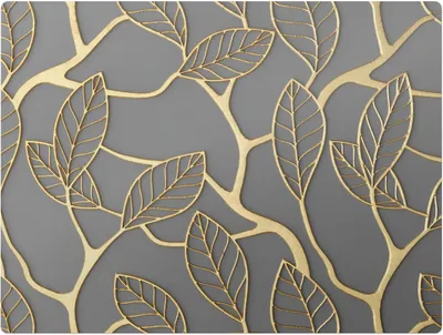 Produktbild von Blätter auf Zweigen – Bodenschutzmatte – Stuhlunterlage 120x90 cm – Rutschfest – Hartbodenmatte