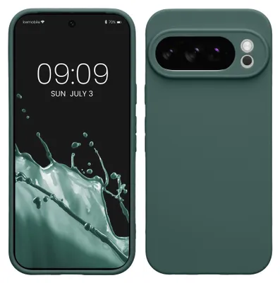 Produktbild von kwmobile Handyhülle für Google Pixel 10 Pro Hülle - weiches Handy Silikon Case - Schutzhülle Cover - Blaugrün