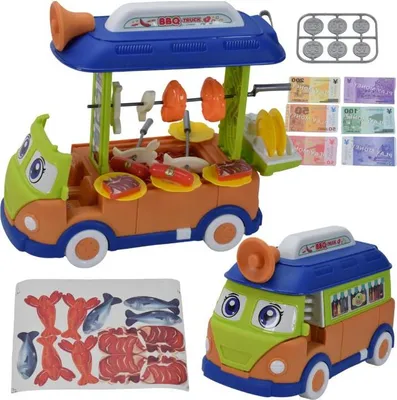 Produktbild von Lolex | Küche Für Kinder - Bunt - 15x30x10cm - Bbq Truck - Spielzeug Grillset