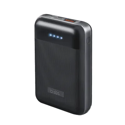 Immagine prodotto di SBS T-Box Dual USB / USB-C Powerbank 10.000 mAh Power Delivery 20W - Nero