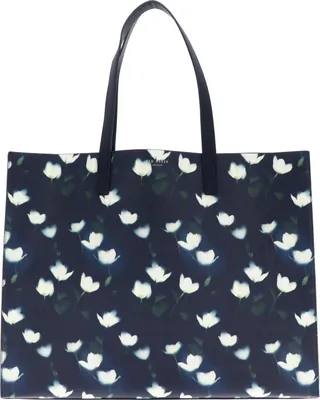 Image de Ted Baker sac à main sac à épaule bandoulière Tulipon Extra Large Tulip Print Icon Bag Navy bleu marine
