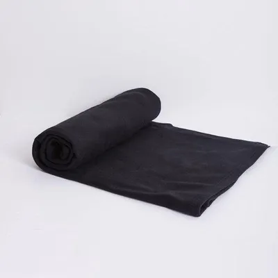 Productafbeelding van Ibenzoa® Fleece-beddengoedset met sprei – 120 x 150 cm, zwart, 100% polyesterfleece; zacht, warmte-isolerend voor bed en bank
