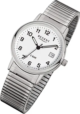 Produktbild von Regent Herren Armbanduhr F-705 Edelstahl Zugband