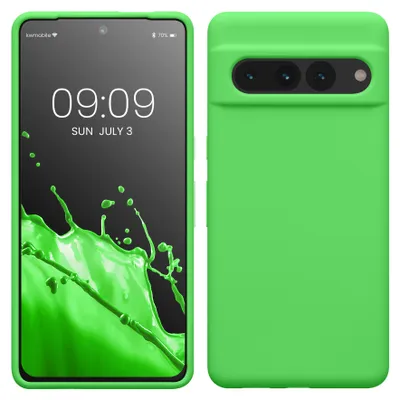 Produktbild von kwmobile Handyhülle für Google Pixel 7 Pro Hülle, für Pixel 7 Pro Case - Hülle Silikon - kabelloses Laden - Limettengrün