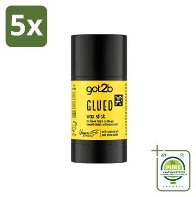 Imagen del producto de 5 unidades de cera en barra got2b Glued, 50 g cada una, pack grande