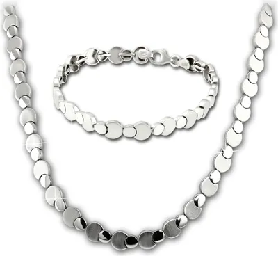 Produktbild von SilberDream Schmuck-Set Collier und Armband 925 Silber Circles Damen SDS474J